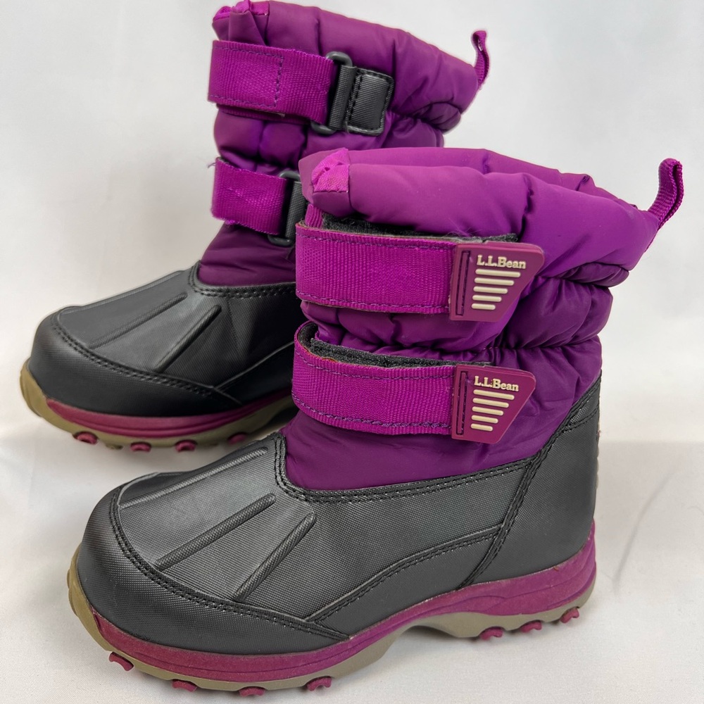 L.L. Bean Magenta and Charcoal Snow Boots
